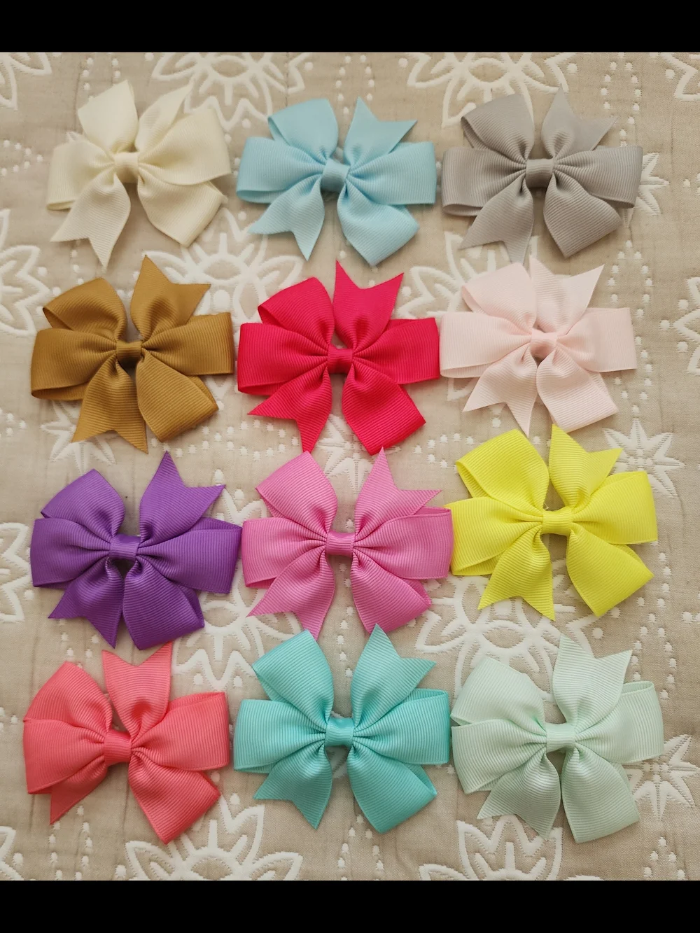 Kids Grosgrain Ribbon Hair Bows - Assorted Colors